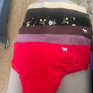 PINK No-Show Thong (6 pair SIZE M)